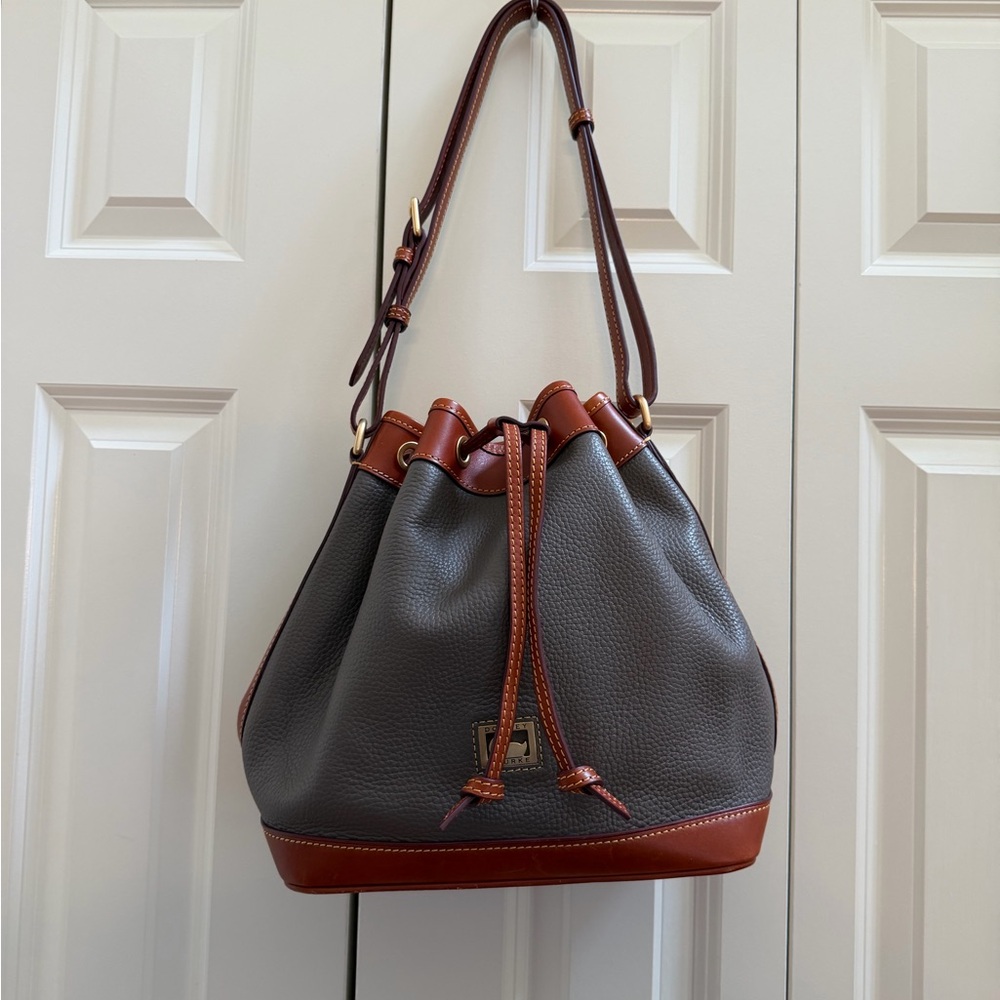 Dooney & Bourke Gray and Brown Shoulder Bag